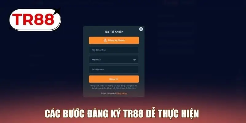 Các bước đăng ký TR88 dễ thực hiện 