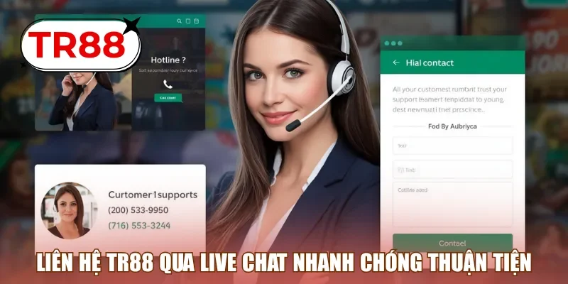 Liên hệ TR88 qua Live Chat nhanh chóng thuận tiện